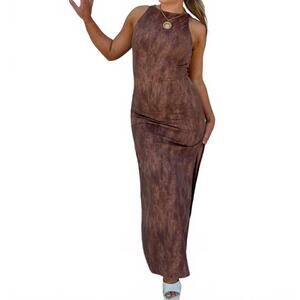 NEW SALTY kollins maxi dress in brown